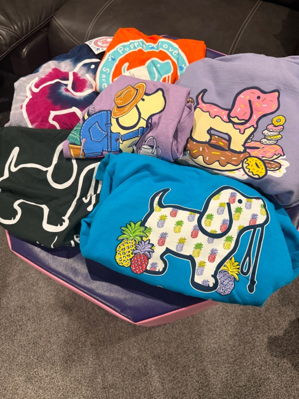 Puppie Love lot. 3 NWT short sleeve, 1 long sleeve, 2 hoodies. Girls small